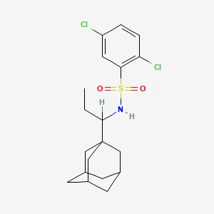 molecular formula C19H25Cl2NO2S B2901257 N-[1-(1-adamantyl)propyl]-2,5-dichlorobenzenesulfonamide CAS No. 446028-33-7