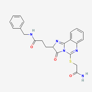 N-benzyl-3-{5-[(carbamoylmethyl)sulfanyl]-3-oxo-2H,3H-imidazo[1,2-c]quinazolin-2-yl}propanamide