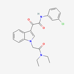 N-(3-chlorophenyl)-2-[1-[2-(diethylamino)-2-oxoethyl]indol-3-yl]-2-oxoacetamide
