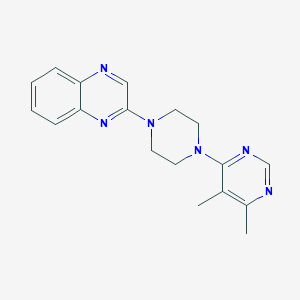 molecular formula C18H20N6 B2901274 2-[4-(5,6-Dimethylpyrimidin-4-yl)piperazin-1-yl]quinoxaline CAS No. 2380174-69-4