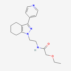molecular formula C18H24N4O2 B2901278 2-ethoxy-N-(2-(3-(pyridin-4-yl)-4,5,6,7-tetrahydro-1H-indazol-1-yl)ethyl)acetamide CAS No. 1798027-74-3