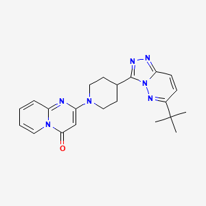 molecular formula C22H25N7O B2901283 2-(4-{6-tert-butyl-[1,2,4]triazolo[4,3-b]pyridazin-3-yl}piperidin-1-yl)-4H-pyrido[1,2-a]pyrimidin-4-one CAS No. 2202003-75-4