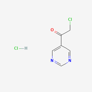 2-Chloro-1-pyrimidin-5-ylethanone;hydrochloride