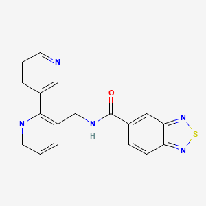 molecular formula C18H13N5OS B2901289 N-({[2,3'-bipyridine]-3-yl}methyl)-2,1,3-benzothiadiazole-5-carboxamide CAS No. 1903074-32-7