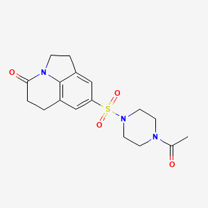 8-((4-acetylpiperazin-1-yl)sulfonyl)-5,6-dihydro-1H-pyrrolo[3,2,1-ij]quinolin-4(2H)-one