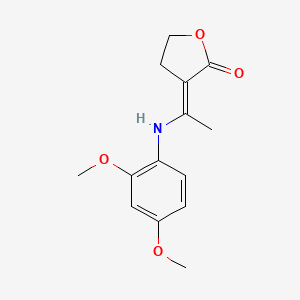 3-[(E)-1-(2,4-dimethoxyanilino)ethylidene]dihydro-2(3H)-furanone