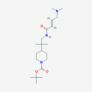 Tert-butyl 4-[1-[[(E)-4-(dimethylamino)but-2-enoyl]amino]-2-methylpropan-2-yl]piperidine-1-carboxylate