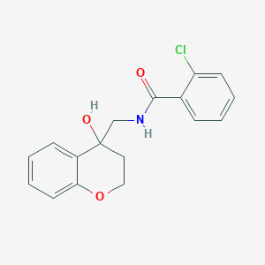 molecular formula C17H16ClNO3 B2901331 2-chloro-N-((4-hydroxychroman-4-yl)methyl)benzamide CAS No. 1396678-12-8