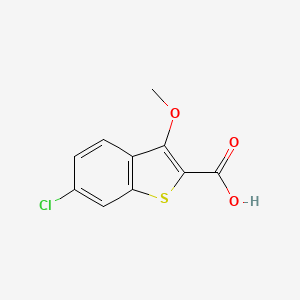 molecular formula C10H7ClO3S B2901336 6-Chloro-3-methoxybenzo[b]thiophene-2-carboxylic acid CAS No. 1624260-45-2