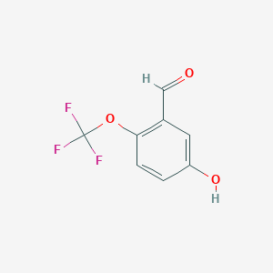 molecular formula C8H5F3O3 B2901338 5-Hydroxy-2-(trifluoromethoxy)benzaldehyde CAS No. 1261584-14-8
