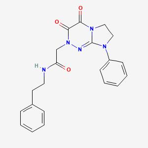 molecular formula C21H21N5O3 B2901340 2-(3,4-dioxo-8-phenyl-3,4,7,8-tetrahydroimidazo[2,1-c][1,2,4]triazin-2(6H)-yl)-N-phenethylacetamide CAS No. 942011-72-5