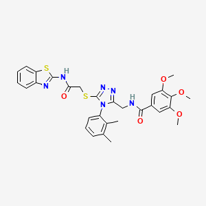 molecular formula C30H30N6O5S2 B2901341 N-((5-((2-(benzo[d]thiazol-2-ylamino)-2-oxoethyl)thio)-4-(2,3-dimethylphenyl)-4H-1,2,4-triazol-3-yl)methyl)-3,4,5-trimethoxybenzamide CAS No. 394226-97-2