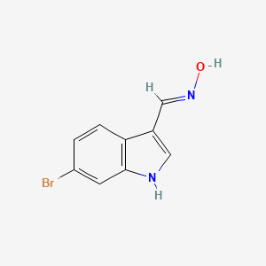 B2901345 (NE)-N-[(6-bromo-1H-indol-3-yl)methylidene]hydroxylamine CAS No. 1261025-00-6