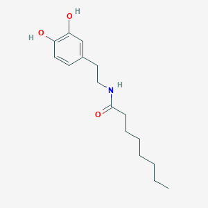 molecular formula C16H25NO3 B2901358 N-Octanoyl dopamine CAS No. 105026-81-1