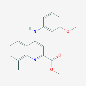 molecular formula C19H18N2O3 B2901384 Methyl 4-[(3-methoxyphenyl)amino]-8-methylquinoline-2-carboxylate CAS No. 1207060-28-3