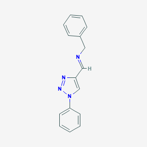molecular formula C16H14N4 B290144 N-benzyl-1-(1-phenyltriazol-4-yl)methanimine 