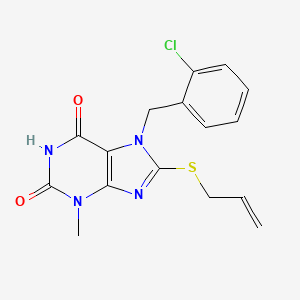 8-(allylthio)-7-(2-chlorobenzyl)-3-methyl-1H-purine-2,6(3H,7H)-dione