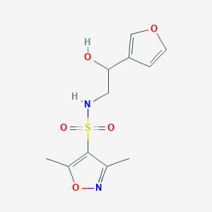 molecular formula C11H14N2O5S B2901473 N-[2-(furan-3-yl)-2-hydroxyethyl]-3,5-dimethyl-1,2-oxazole-4-sulfonamide CAS No. 1396683-88-7