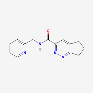molecular formula C14H14N4O B2901499 N-[(pyridin-2-yl)methyl]-5H,6H,7H-cyclopenta[c]pyridazine-3-carboxamide CAS No. 2415530-58-2