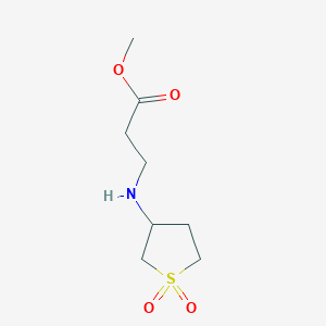 molecular formula C8H16ClNO4S B2901525 methyl N-(1,1-dioxidotetrahydrothien-3-yl)-beta-alaninate CAS No. 1179474-10-2