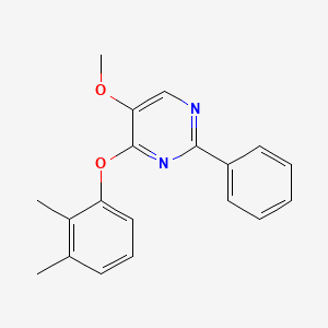 molecular formula C19H18N2O2 B2901535 4-(2,3-Dimethylphenoxy)-5-methoxy-2-phenylpyrimidine CAS No. 478029-61-7