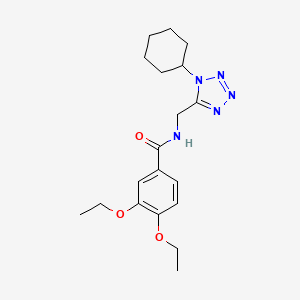 molecular formula C19H27N5O3 B2901563 N-((1-cyclohexyl-1H-tetrazol-5-yl)methyl)-3,4-diethoxybenzamide CAS No. 920439-01-6