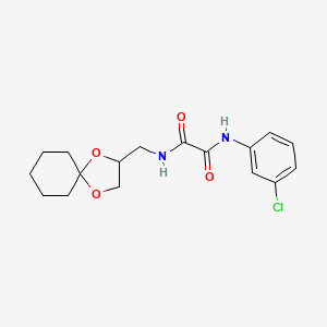 molecular formula C17H21ClN2O4 B2901597 N'-(3-chlorophenyl)-N-({1,4-dioxaspiro[4.5]decan-2-yl}methyl)ethanediamide CAS No. 899730-52-0
