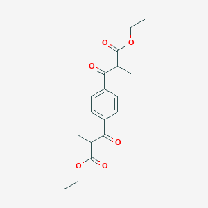molecular formula C18H22O6 B2901599 Ethyl 3-[4-(3-ethoxy-2-methyl-3-oxopropanoyl)phenyl]-2-methyl-3-oxopropanoate CAS No. 866152-96-7