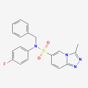 N-benzyl-N-(4-fluorophenyl)-3-methyl-[1,2,4]triazolo[4,3-a]pyridine-6-sulfonamide