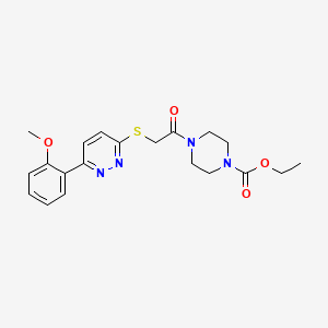 molecular formula C20H24N4O4S B2901642 ethyl 4-(2-{[6-(2-methoxyphenyl)pyridazin-3-yl]sulfanyl}acetyl)piperazine-1-carboxylate CAS No. 893980-48-8
