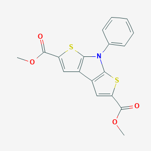 molecular formula C18H13NO4S2 B290165 dimethyl 7-phenyl-5,9-dithia-7-azatricyclo[6.3.0.02,6]undeca-1(8),2(6),3,10-tetraene-4,10-dicarboxylate 