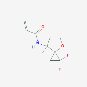molecular formula C10H13F2NO2 B2901681 N-(2,2-Difluoro-7-methyl-4-oxaspiro[2.4]heptan-7-yl)prop-2-enamide CAS No. 2361657-12-5