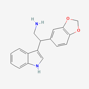 B2901740 2-(1,3-benzodioxol-5-yl)-2-(1H-indol-3-yl)ethanamine CAS No. 883951-46-0