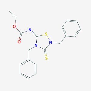 molecular formula C19H19N3O2S2 B290176 ethyl [(5E)-2,4-dibenzyl-3-thioxo-1,2,4-thiadiazolidin-5-ylidene]carbamate 