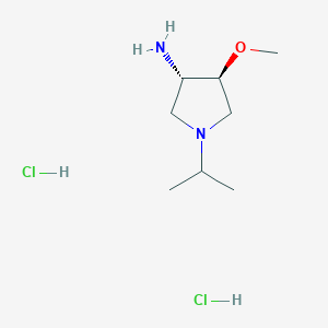 molecular formula C8H20Cl2N2O B2901760 trans-1-Isopropyl-4-methoxy-3-pyrrolidinamine dihydrochloride CAS No. 1390654-58-6