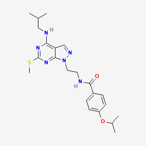 N-(2-(4-(isobutylamino)-6-(methylthio)-1H-pyrazolo[3,4-d]pyrimidin-1-yl)ethyl)-4-isopropoxybenzamide