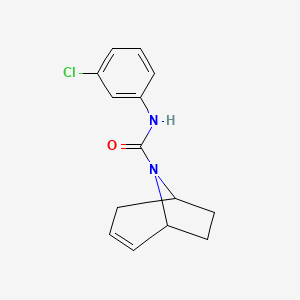 molecular formula C14H15ClN2O B2901800 N-(3-Chlorophenyl)-8-azabicyclo[3.2.1]oct-2-ene-8-carboxamide CAS No. 1797740-75-0