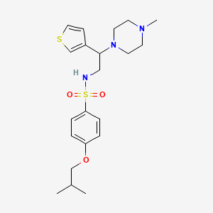 4-isobutoxy-N-(2-(4-methylpiperazin-1-yl)-2-(thiophen-3-yl)ethyl)benzenesulfonamide