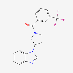 (3-(1H-benzo[d]imidazol-1-yl)pyrrolidin-1-yl)(3-(trifluoromethyl)phenyl)methanone