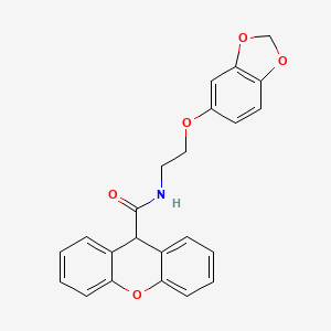 N-(2-(benzo[d][1,3]dioxol-5-yloxy)ethyl)-9H-xanthene-9-carboxamide