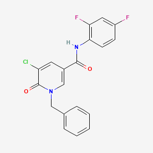 1-benzyl-5-chloro-N-(2,4-difluorophenyl)-6-oxo-1,6-dihydro-3-pyridinecarboxamide