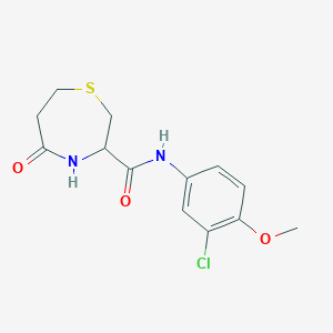 N-(3-chloro-4-methoxyphenyl)-5-oxo-1,4-thiazepane-3-carboxamide