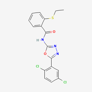 molecular formula C17H13Cl2N3O2S B2901840 N-(5-(2,5-dichlorophenyl)-1,3,4-oxadiazol-2-yl)-2-(ethylthio)benzamide CAS No. 898422-81-6