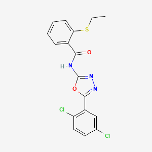 N-[5-(2,5-dichlorophenyl)-1,3,4-oxadiazol-2-yl]-2-ethylsulfanylbenzamide