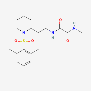 N1-(2-(1-(mesitylsulfonyl)piperidin-2-yl)ethyl)-N2-methyloxalamide