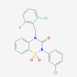 4-(2-chloro-6-fluorobenzyl)-2-(3-chlorophenyl)-2H-1,2,4-benzothiadiazin-3(4H)-one 1,1-dioxide