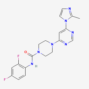 N-(2,4-difluorophenyl)-4-(6-(2-methyl-1H-imidazol-1-yl)pyrimidin-4-yl)piperazine-1-carboxamide
