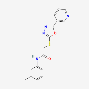 2-((5-(pyridin-3-yl)-1,3,4-oxadiazol-2-yl)thio)-N-(m-tolyl)acetamide