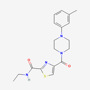 N-ethyl-4-(4-(m-tolyl)piperazine-1-carbonyl)thiazole-2-carboxamide