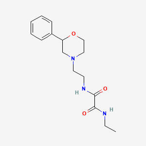 molecular formula C16H23N3O3 B2901860 N1-ethyl-N2-(2-(2-phenylmorpholino)ethyl)oxalamide CAS No. 953941-04-3